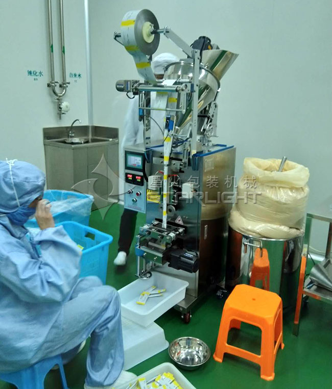 果蔬酵素粉包装机包装现场展示